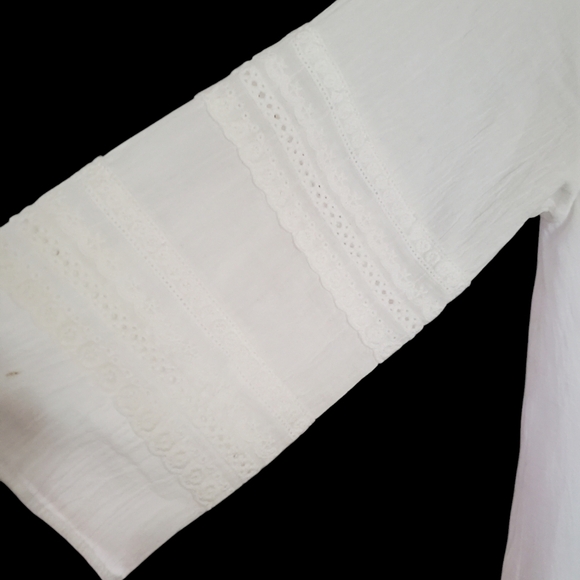 Sundance cataloge white cotton Gauze embroidered dress, size medium - Picture 6 of 12